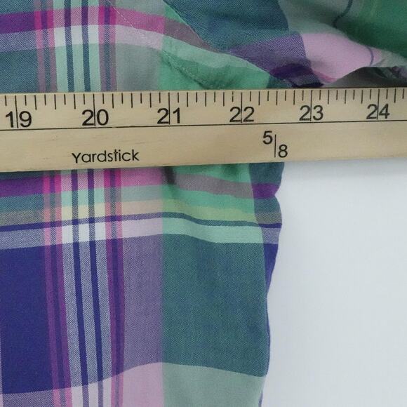 Ralph Lauren Shirt Mens Large Multicolor Plaid Classic Fit Short Sleeve Preppy - Picture 12 of 16